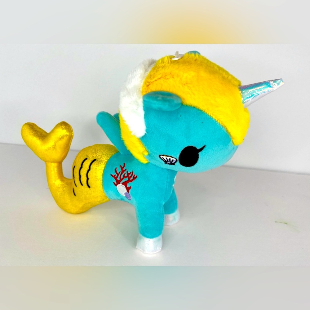 Tokidoki Mermicorno Seychelles Stuffed Plush Blue Shiny Yellow Tail